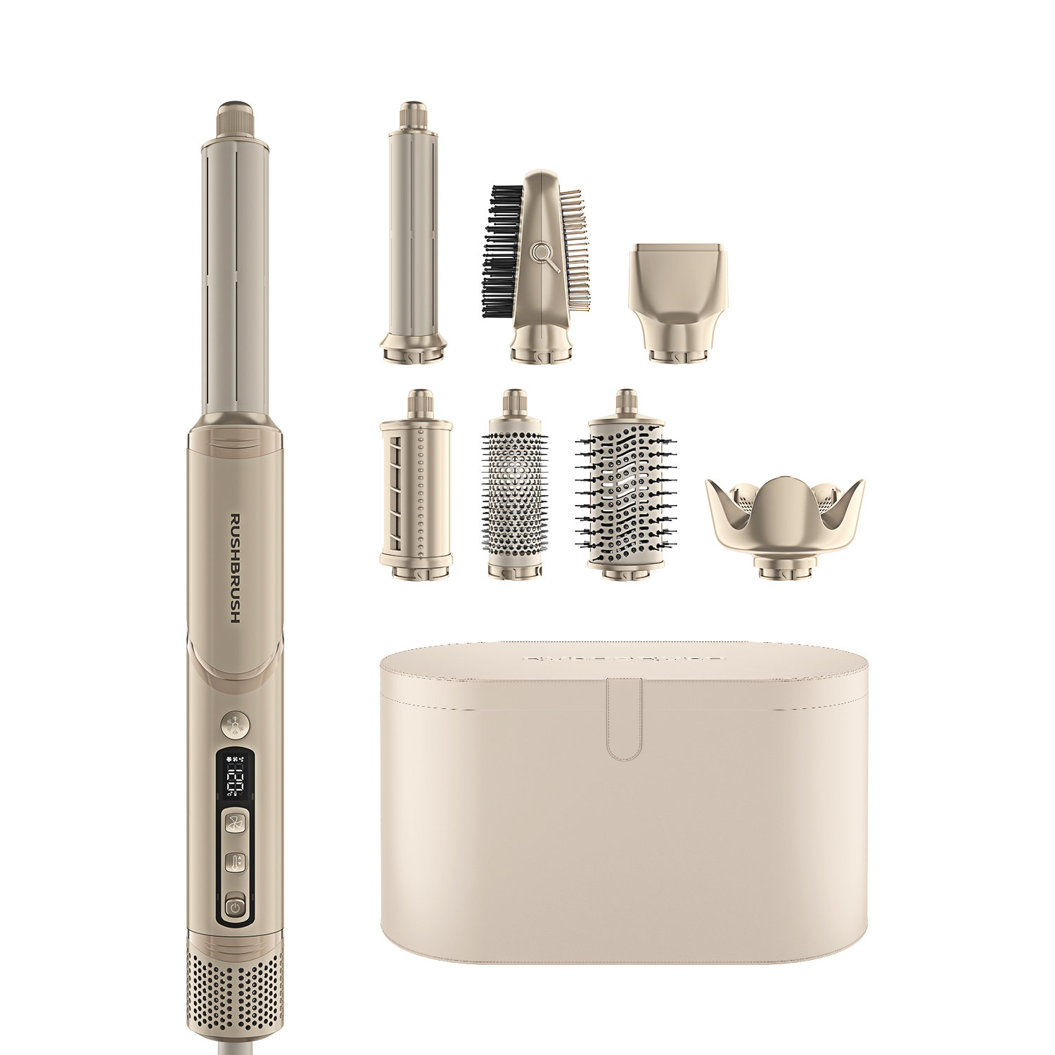 RUSHBRUSH® AirWrapper X2 | 8-in-1 Hair Styling Tool