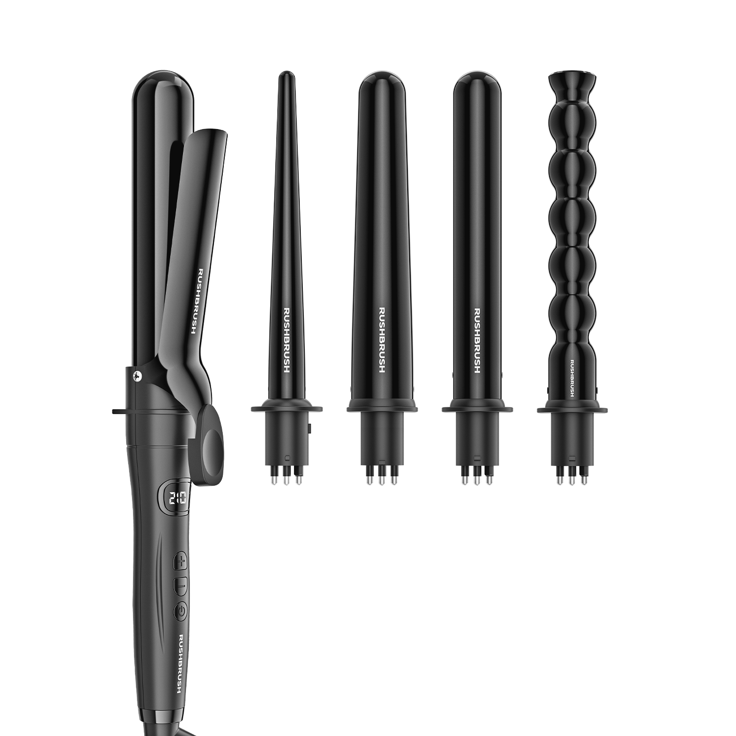 RUSHBRUSH® 5 IN 1 Curling Set | Multi-Head Curling Iron